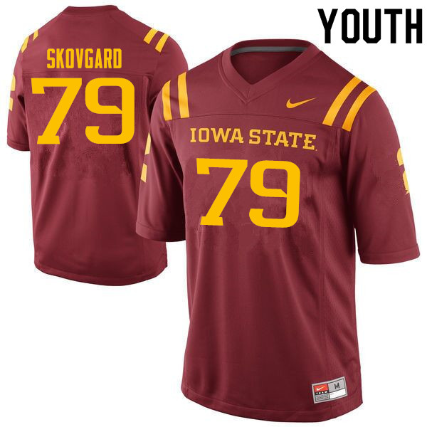 Iowa State Cyclones Youth #79 Mason Skovgard Nike NCAA Authentic Cardinal College Stitched Football Jersey YO42U03GD